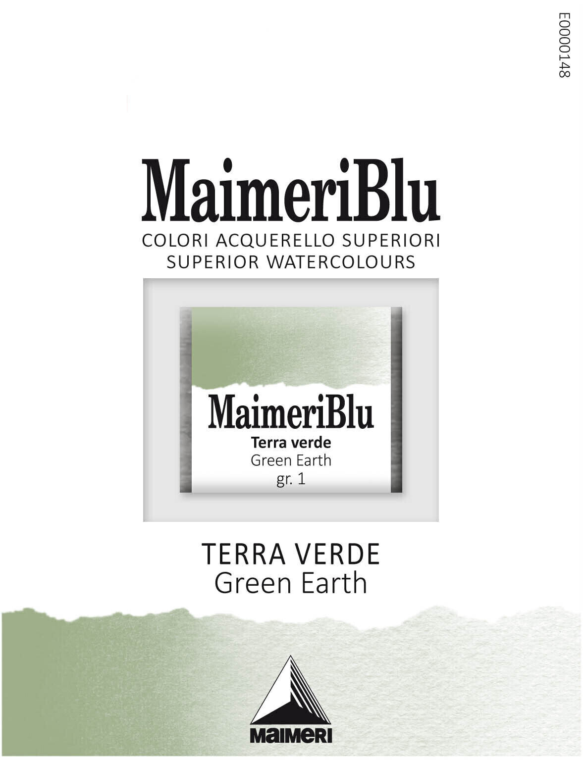 Peintures aquarelles Maimeri Blu Peinture aquarelle Green Earth 296 1,5 ml 1 pc