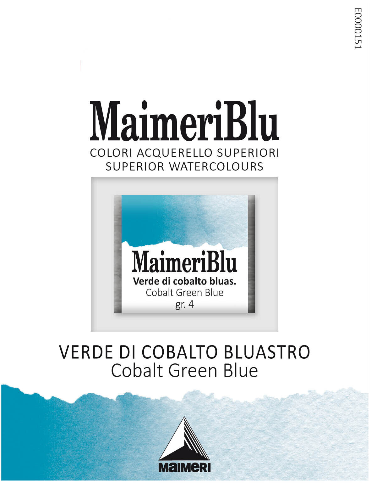 Pintura de acuarela Maimeri Blu Watercolour Paint Cobalt Green Blue 318 1,5 ml 1 pieza