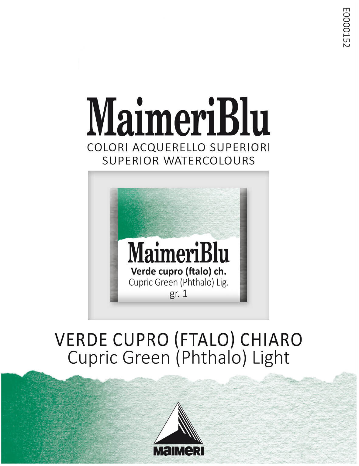 Nερομπογιά Maimeri Blu Ακουαρέλα Cupric Green Light 322 1,5 ml 1 τεμ.