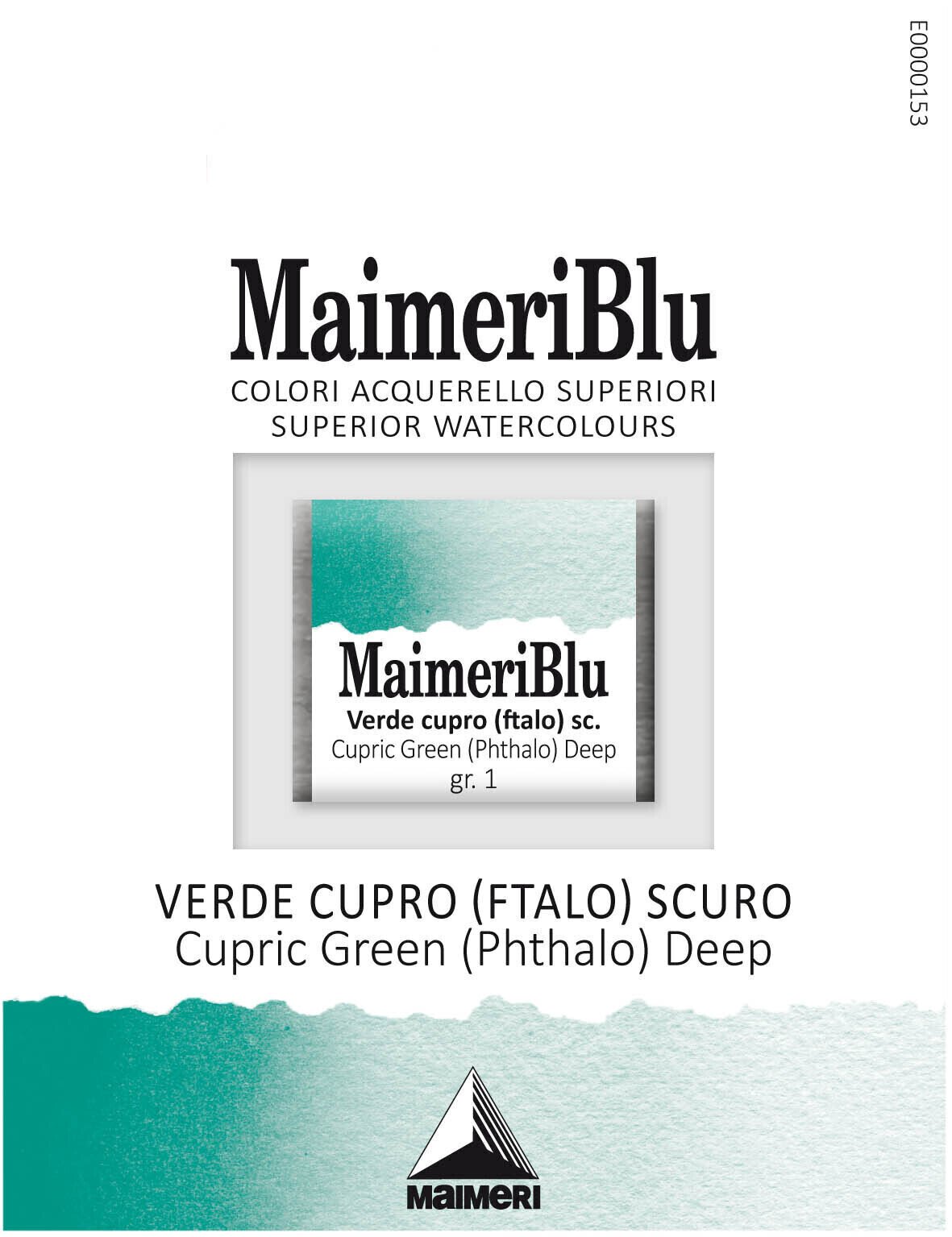 Watercolour Paint Maimeri Blu Watercolour Paint Cupric Green Deep 324 1,5 ml 1 pc