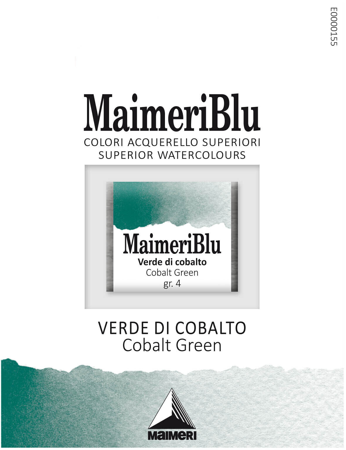 Peintures aquarelles Maimeri Blu Peinture aquarelle Cobalt Green 328 1,5 ml 1 pc