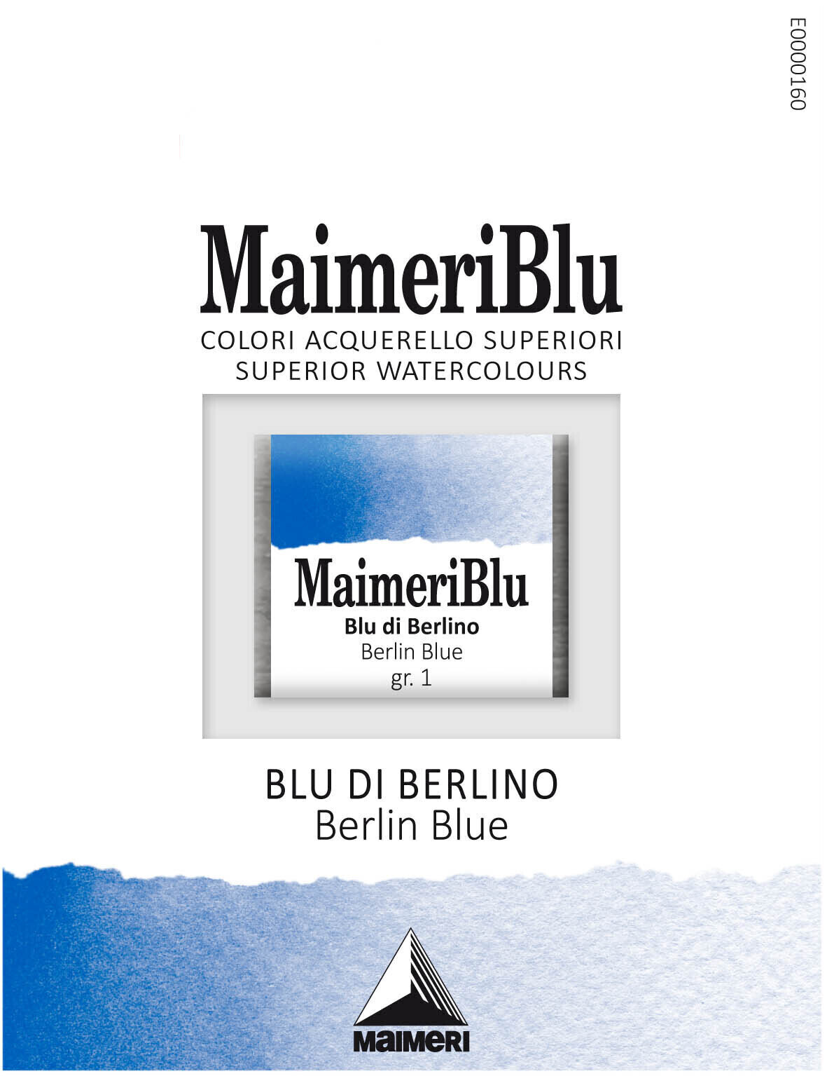 Peintures aquarelles Maimeri Blu Peinture aquarelle Berlin Blue 359 1,5 ml 1 pc