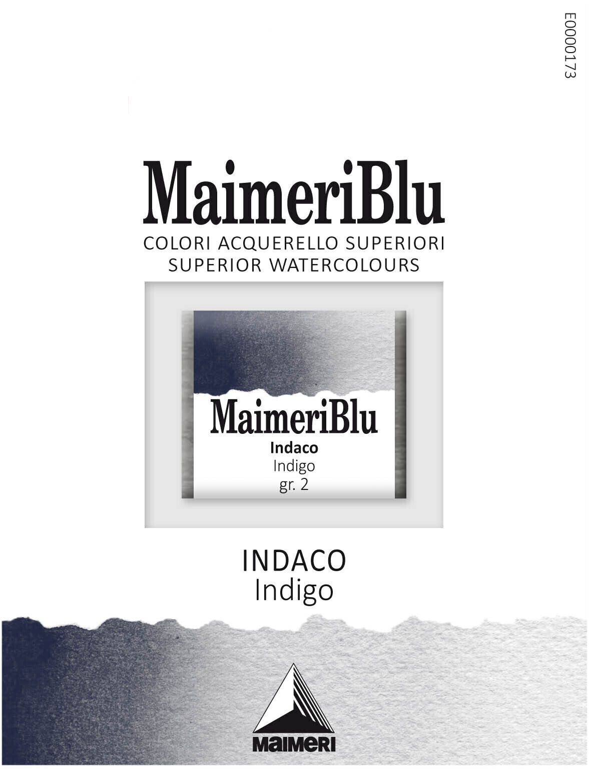 Peintures aquarelles Maimeri Blu Peinture aquarelle Indigo 422 1,5 ml 1 pc