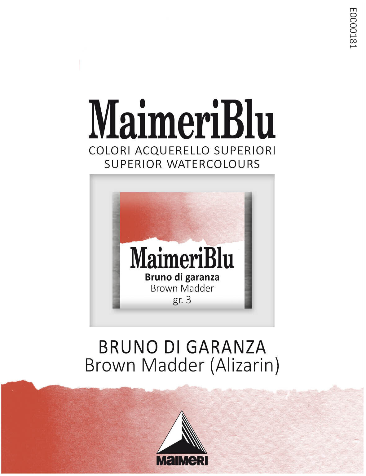 Akvarel maling Maimeri Blu Akvarel maling Brown Madder (Alizarin) 474 1,5 ml 1 stk.