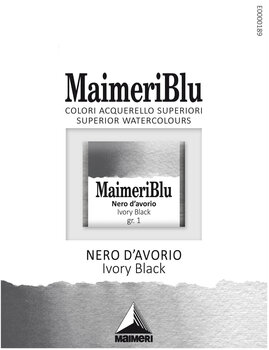 Peintures aquarelles Maimeri Blu Peinture aquarelle Ivory Black 535 1,5 ml 1 pc - 1