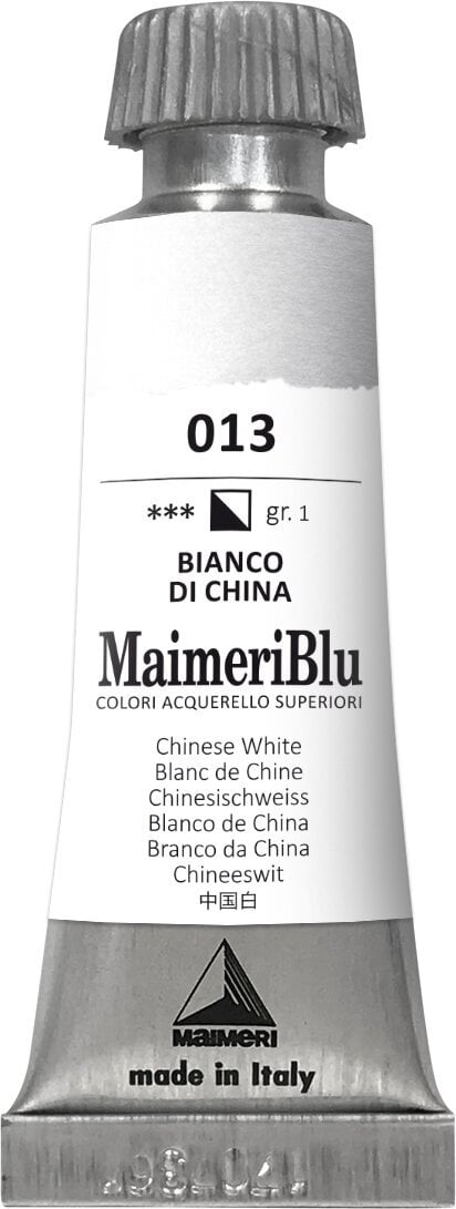 Watercolour Paint Maimeri Blu Watercolour Paint Chinese White 013 12 ml 1 pc