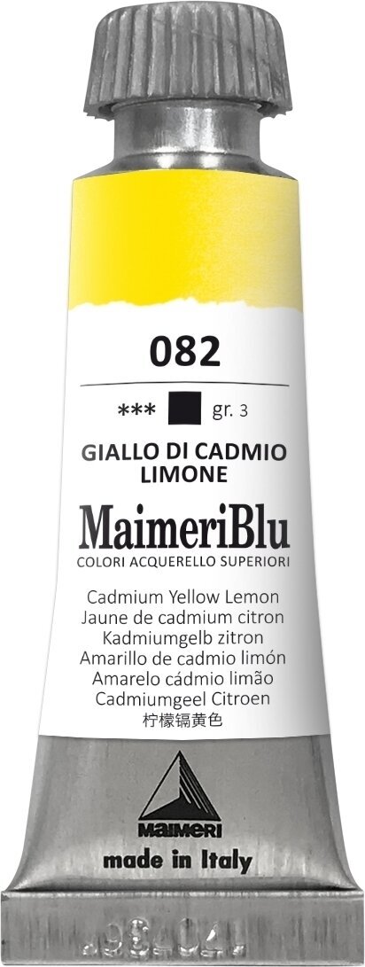 Watercolour Paint Maimeri Blu Watercolour Paint Cadmium Yellow Lemon 082 12 ml 1 pc