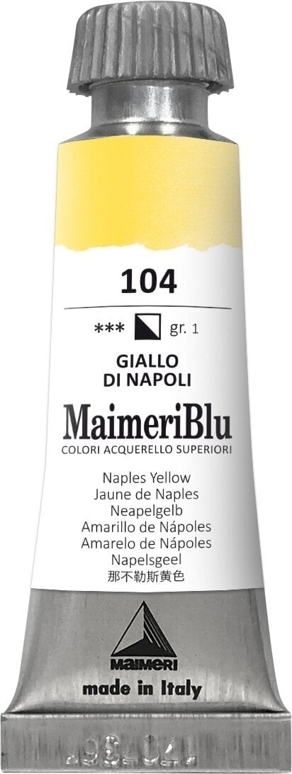 Peintures aquarelles Maimeri Blu Peinture aquarelle Naples Yellow 104 12 ml 1 pc