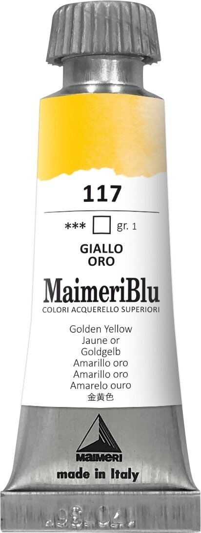 Farba akwarelowa Maimeri Blu Farba akwarelowa Golden Yellow 117 12 ml 1 szt