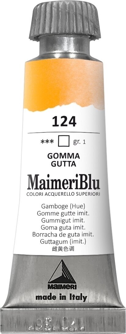 Peintures aquarelles Maimeri Blu Peinture aquarelle Gamboge (Hue) 124 12 ml 1 pc