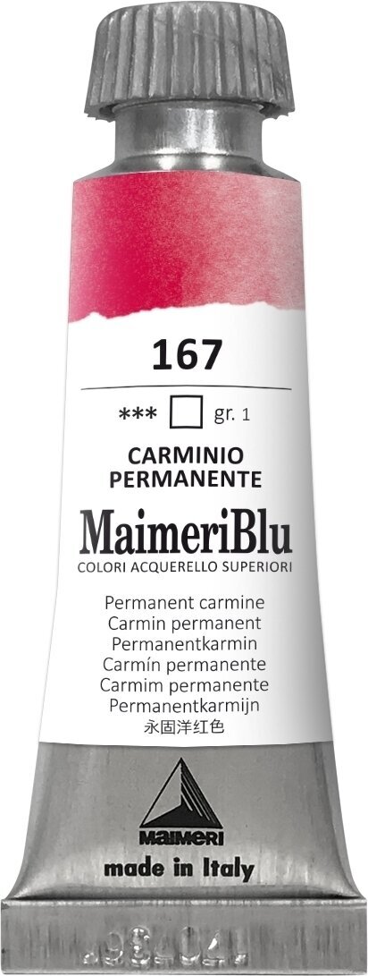 Akvarell festék Maimeri Blu Akvarell festék Permanent Carmine 167 12 ml 1 db