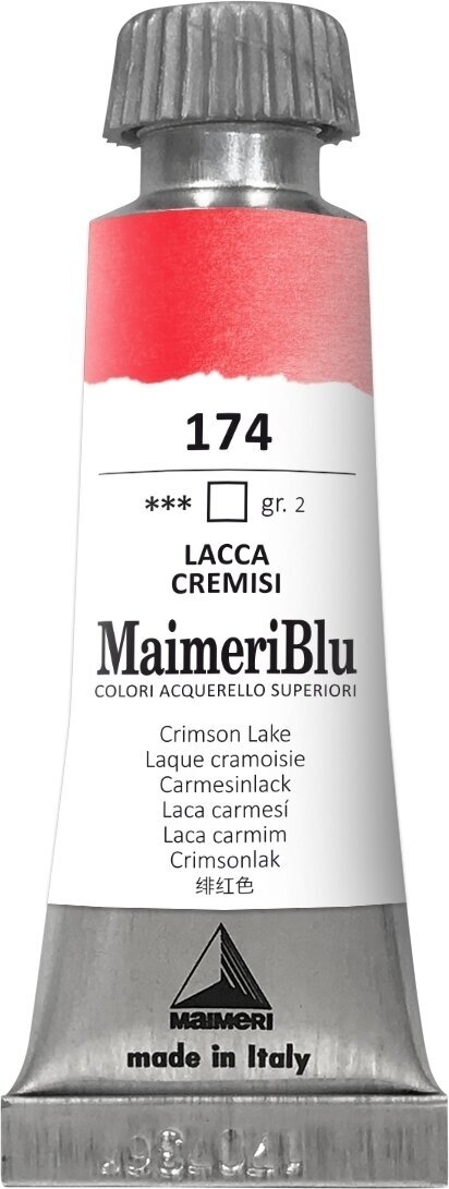 Nερομπογιά Maimeri Blu Ακουαρέλα Crimson Lake 174 12 ml 1 τεμ.