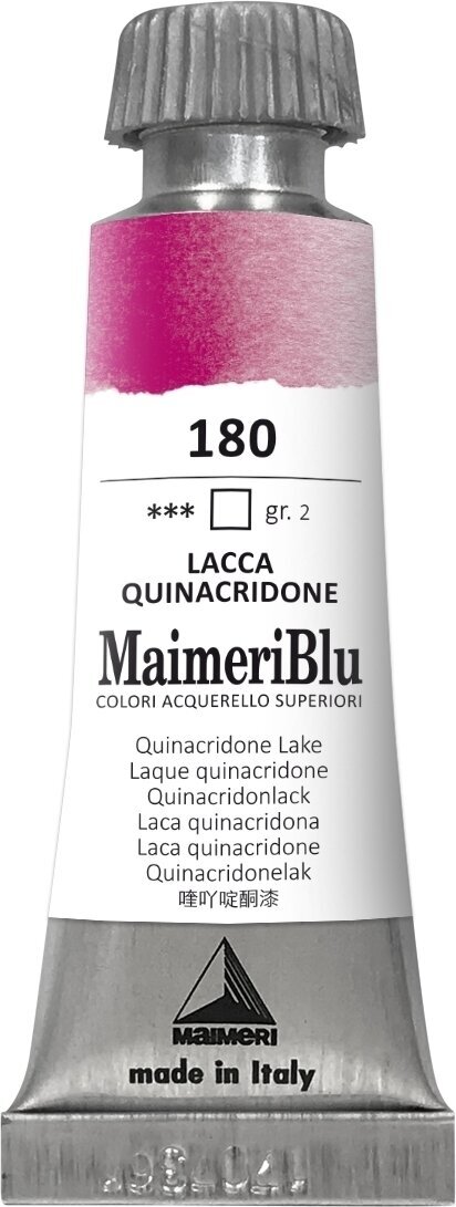 Acquarello Maimeri Blu Vernice ad acquerello Quinacridone Lake 180 12 ml 1 pz