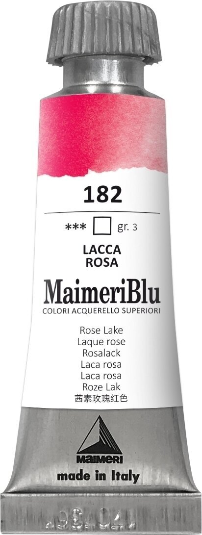 Peintures aquarelles Maimeri Blu Peinture aquarelle Rose Lake 182 12 ml 1 pc