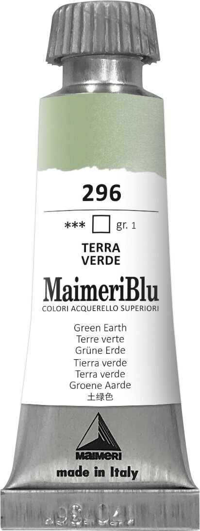 Peintures aquarelles Maimeri Blu Peinture aquarelle Green Earth 296 12 ml 1 pc