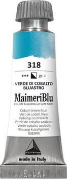 Акварелни бои Maimeri Blu Акварелна боя Cobalt Green Blueish 318 12 ml 1 бр - 1