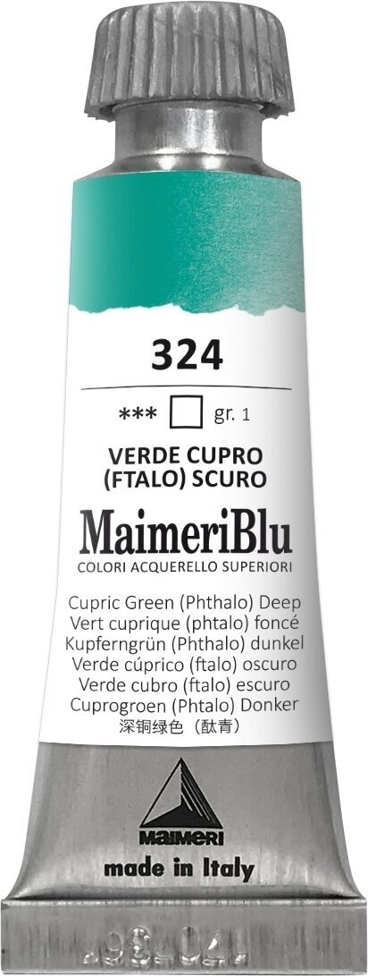 Akvarellfärg Maimeri Blu Akvarellfärg Cupric Green Deep 324 12 ml 1 st