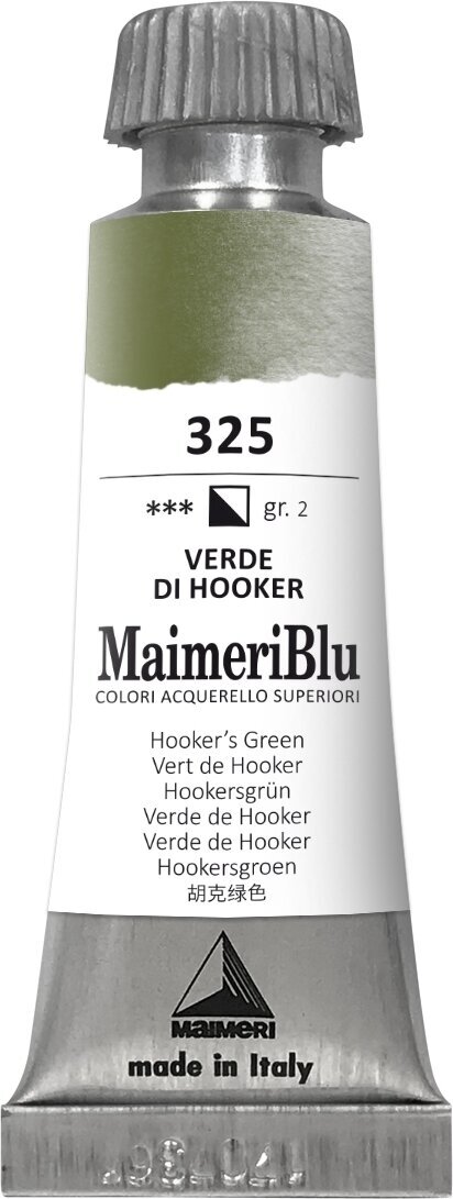 Watercolour Paint Maimeri Blu Watercolour Paint Hooker'S Green 325 12 ml 1 pc