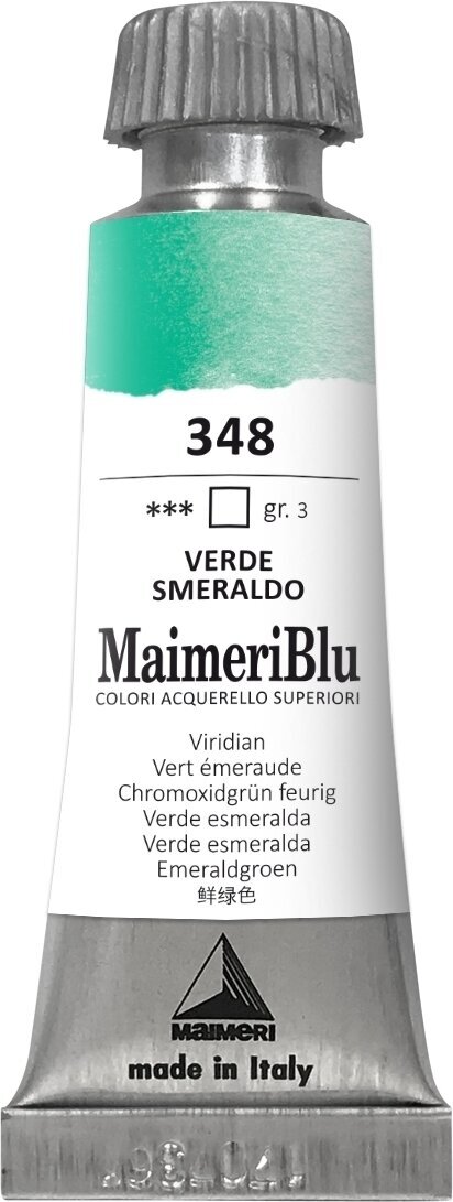 Peintures aquarelles Maimeri Blu Peinture aquarelle Viridian 348 12 ml 1 pc