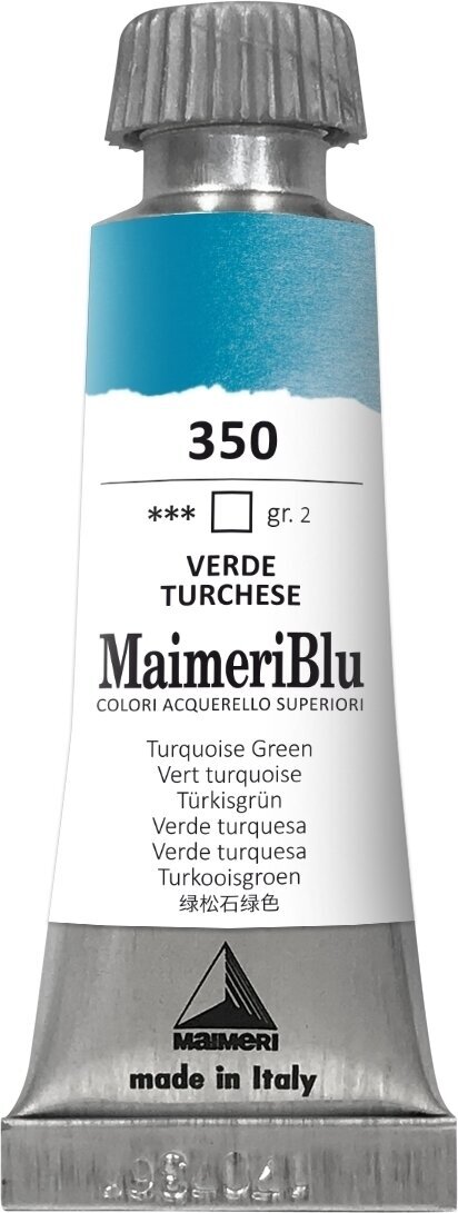 Akvarelová barva Maimeri Blu Akvarelová barva Turquoise Green 350 12 ml 1 ks