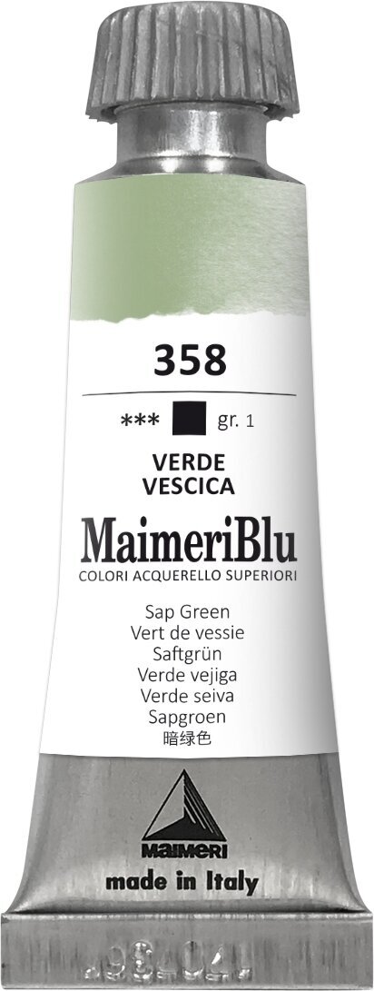 Nερομπογιά Maimeri Blu Ακουαρέλα Sap Green 358 12 ml 1 τεμ.