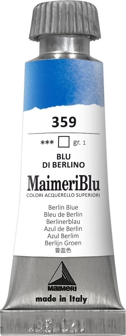 Peintures aquarelles Maimeri Blu Peinture aquarelle Berlin Blue 359 12 ml 1 pc