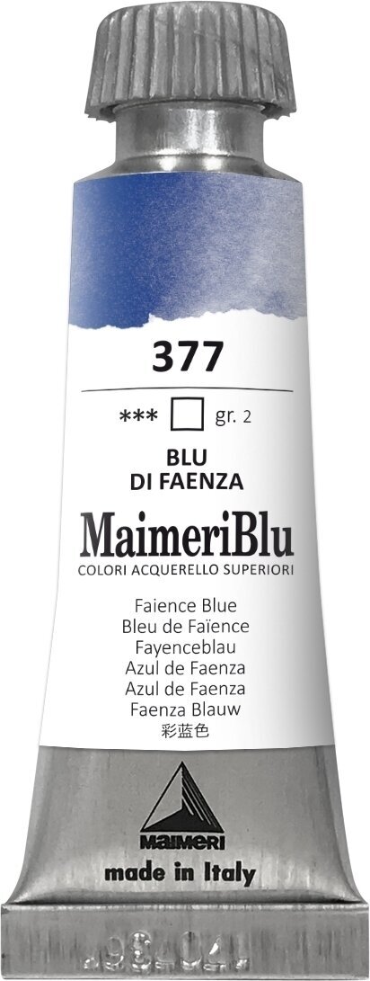 Aquarelverf Maimeri Blu Aquarel verf Faience Blue 377 12 ml 1 stuk