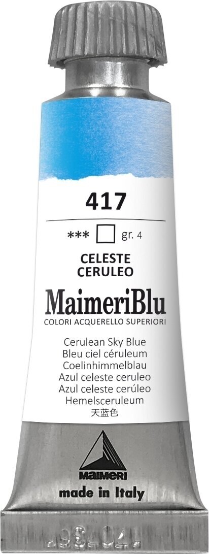 Watercolour Paint Maimeri Blu Watercolour Paint Cerulean Sky Blue 417 12 ml 1 pc