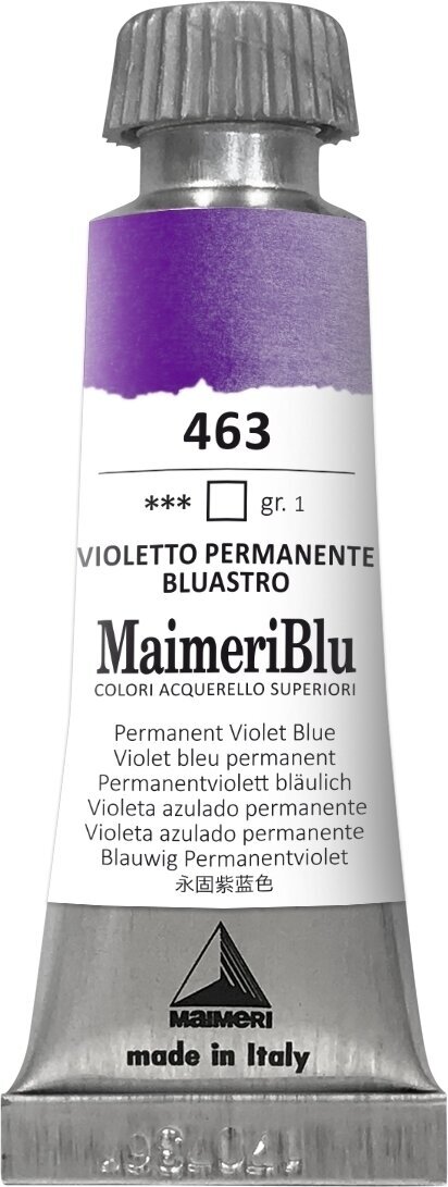 Aquarellfarbe Maimeri Blu Aquarellfarbe Permanent Violet Blue 463 12 ml 1 Stck