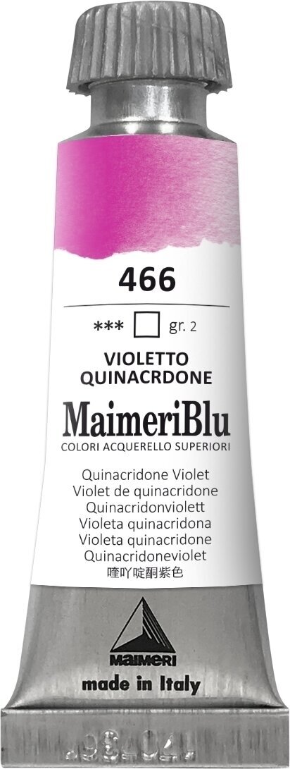 Акварелни бои Maimeri Blu Акварелна боя Quinacridone Violet 466 12 ml 1 бр