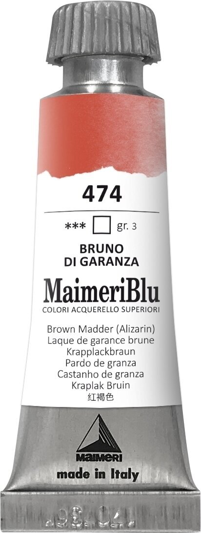 Culoare acuarelă Maimeri Blu Vopsea acuarela Brown Madder (Alizarin) 474 12 ml 1 buc