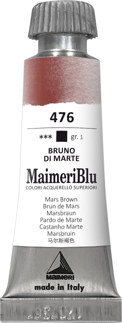 Aquarellfarbe Maimeri Blu Aquarellfarbe Mars Brown 476 12 ml 1 Stck