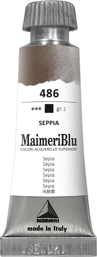 Farba akwarelowa Maimeri Blu Farba akwarelowa Sepia 486 12 ml 1 szt