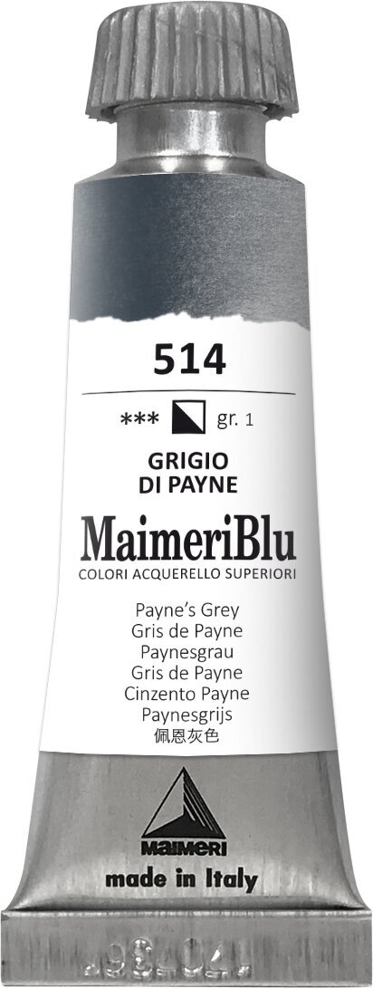 Farba akwarelowa Maimeri Blu Farba akwarelowa Paynes Grey 514 12 ml 1 szt