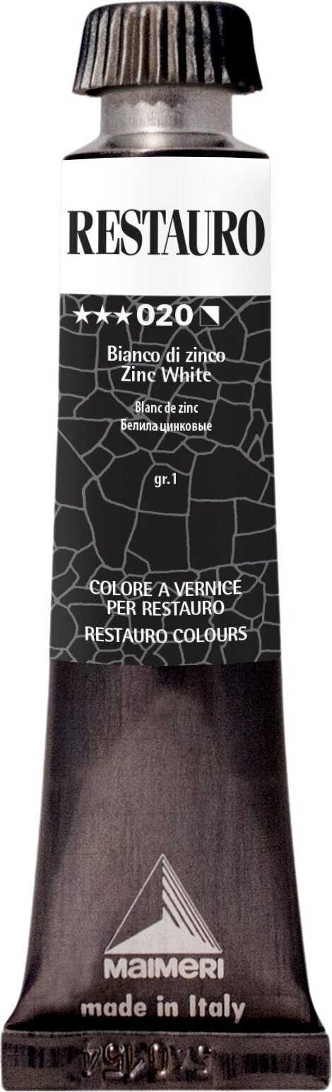 Barva na restaurování Maimeri Varnish Restauro Restaurační barva Zinc White 020 20 ml 1 ks