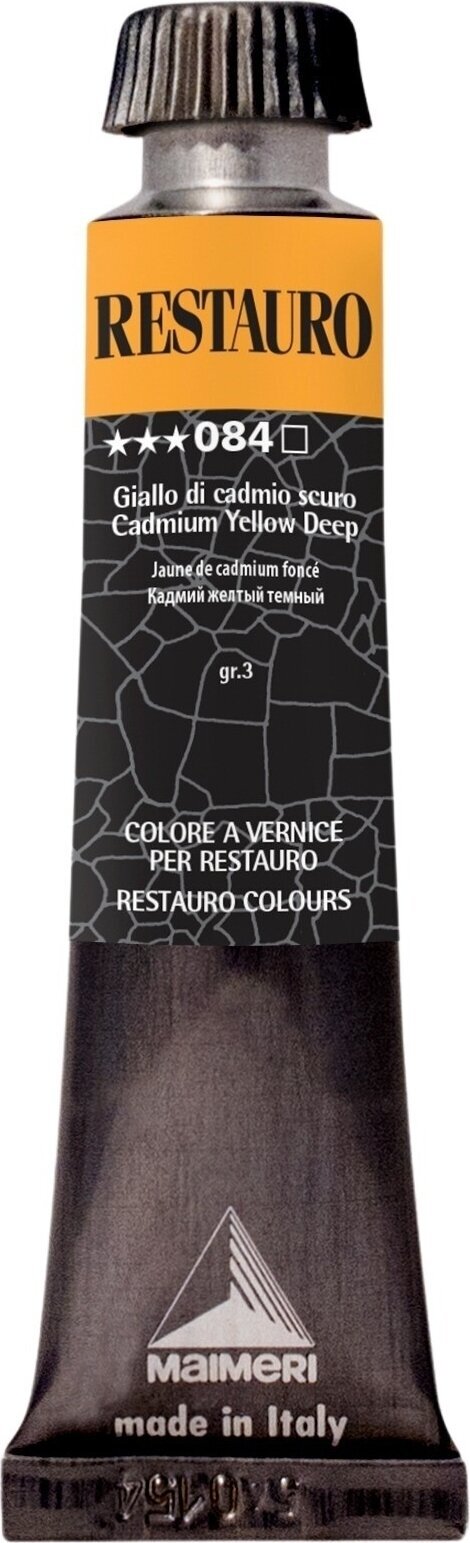 Peinture pour restauration Maimeri Varnish Restauro Peinture de restauration Cadmium Yellow Deep 084 20 ml 1 pc