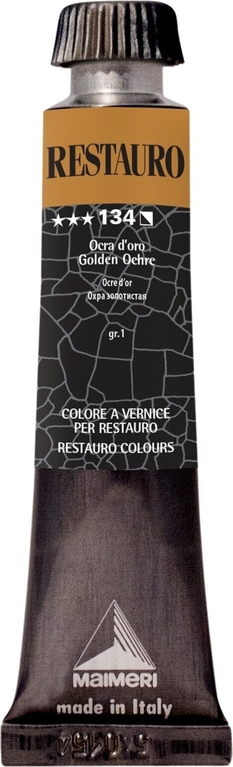 Paint for Restoration Maimeri Varnish Restauro Restoration Paint Golden Ochre 134 20 ml 1 pc