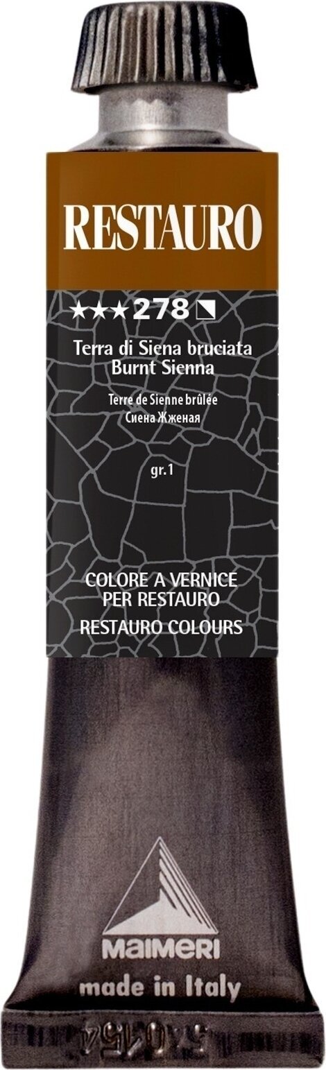 Festék a helyreállításhoz Maimeri Varnish Restauro Restauráló festék Burnt Sienna 278 20 ml 1 db