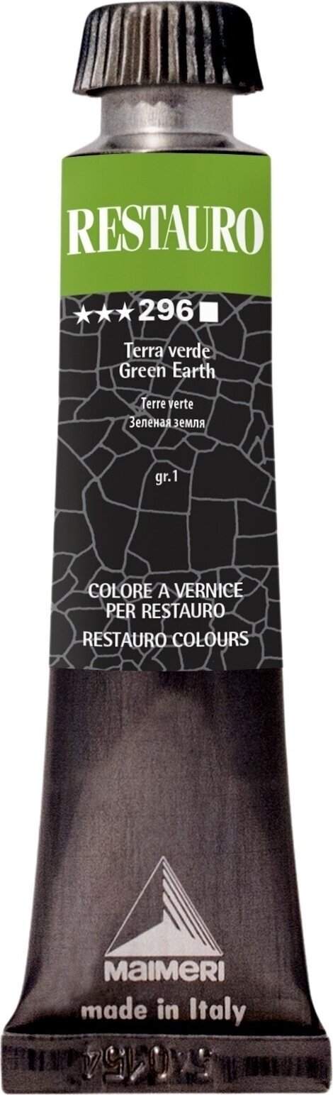 Paint for Restoration Maimeri Varnish Restauro Restoration Paint Green Earth 296 20 ml 1 pc