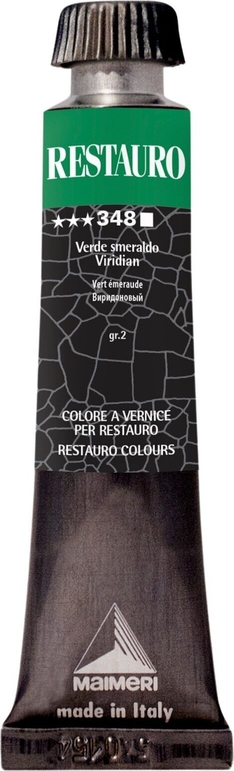 Paint for Restoration Maimeri Varnish Restauro Restoration Paint Viridian 348 20 ml 1 pc