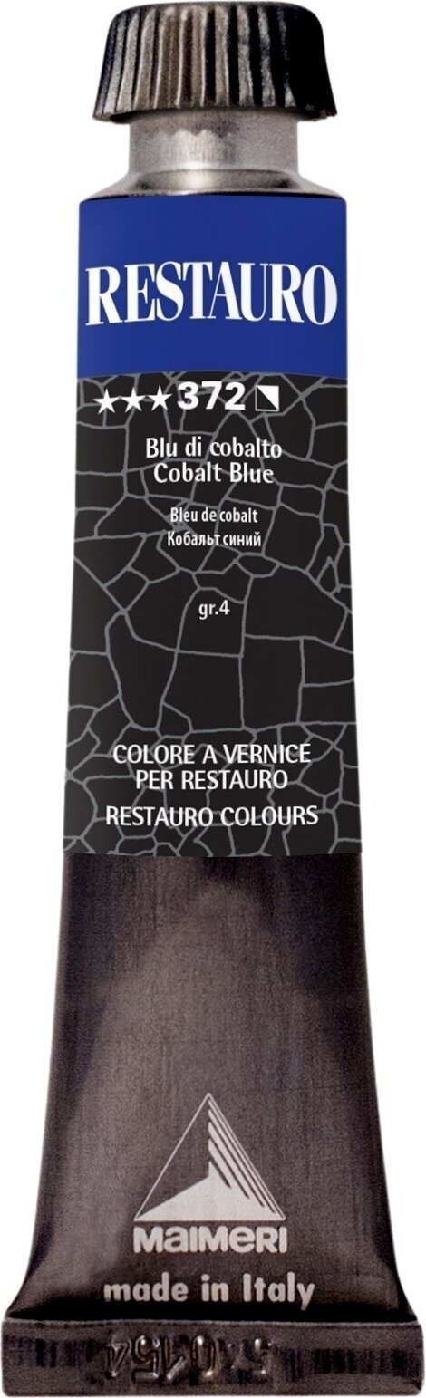 Paint for Restoration Maimeri Varnish Restauro Restoration Paint Cobalt Blue 372 20 ml 1 pc