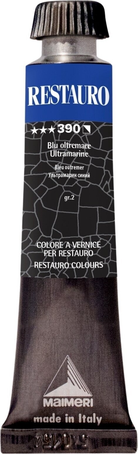 Paint for Restoration Maimeri Varnish Restauro Restoration Paint Ultramarine 390 20 ml 1 pc