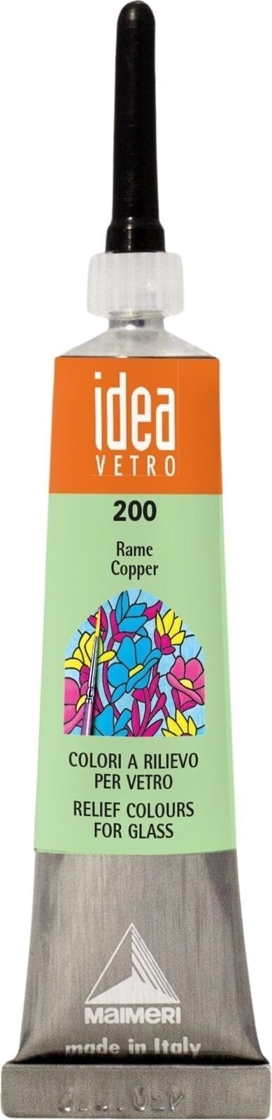 Peinture pour verre Maimeri Vetro Rilievo Peinture sur verre Copper 200 20 ml 1 pc