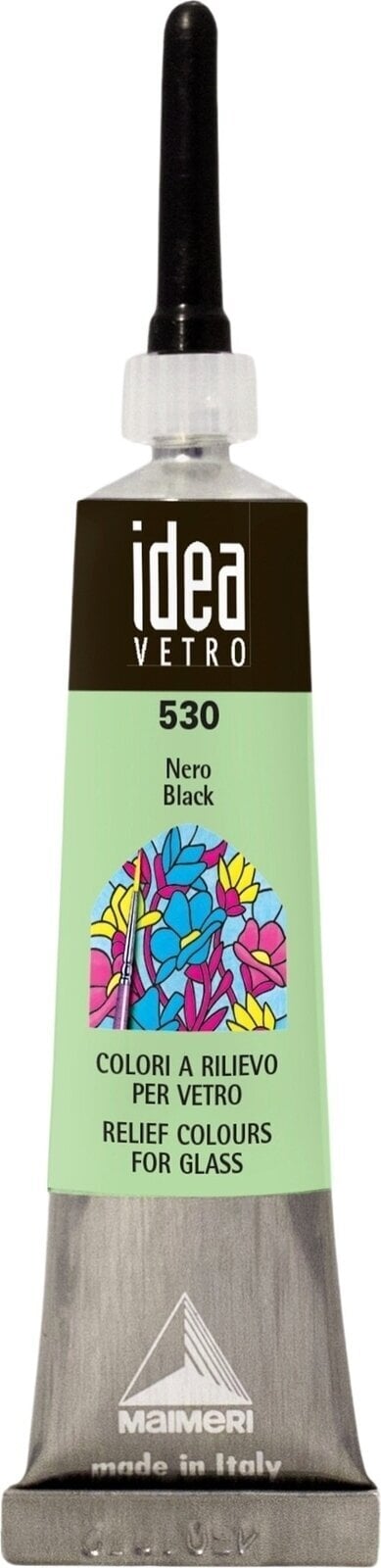 Glass Paint Maimeri Vetro Rilievo Glass Paint Black 530 20 ml 1 pc