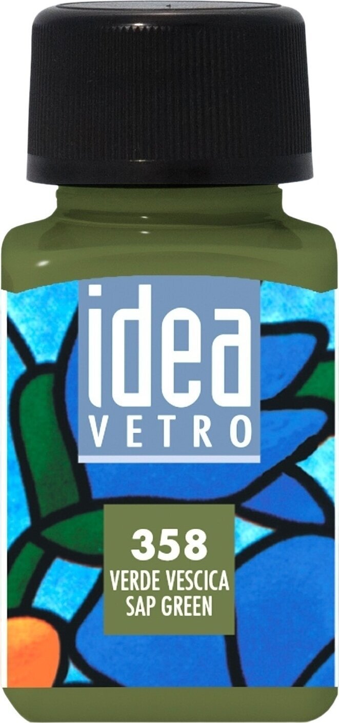 Colore per vetro Maimeri Idea Vetro Vernice per vetro Sap Green 358 60 ml 1 pz