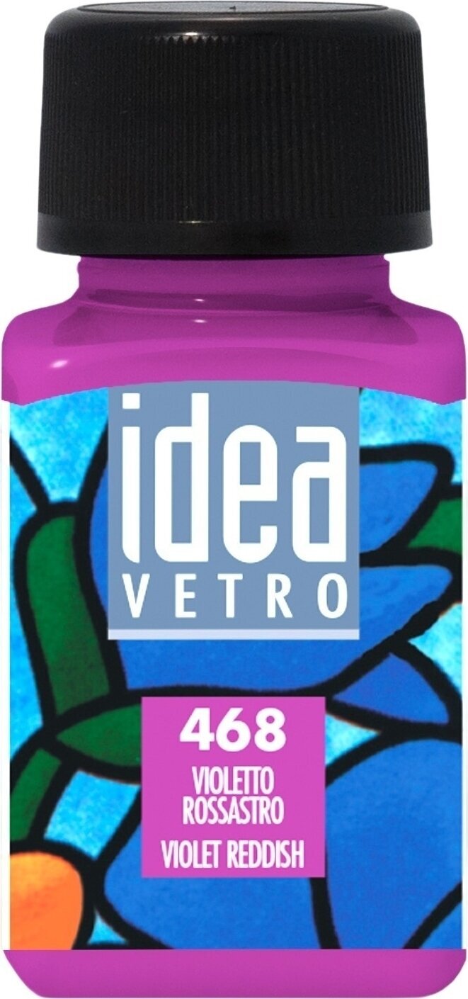 Peinture pour verre Maimeri Idea Vetro Peinture sur verre Violet Reddish 468 60 ml 1 pc