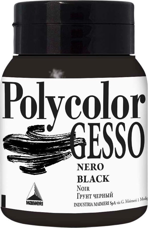 Pâtes de structures Maimeri Polycolor Black Gesso Pâtes de structures 500 ml