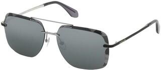 Gafas Lifestyle Adidas OR0017 68C Shine Palladium Matte Black/Smoke Mirror Silver Gafas Lifestyle