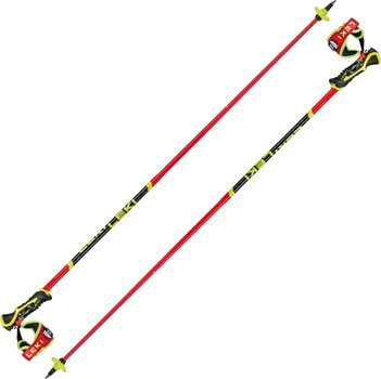 Bastões de esqui Leki Venom SL 3D Bright Red/Black/Neonyellow 125 cm Bastões de esqui - 1