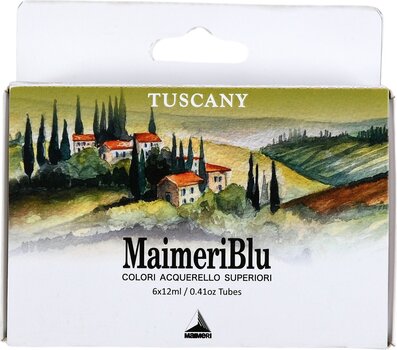 Acquarello Maimeri Blu Set di colori ad acquerello Tuscany 6 x 12 ml 6 pezzi - 1